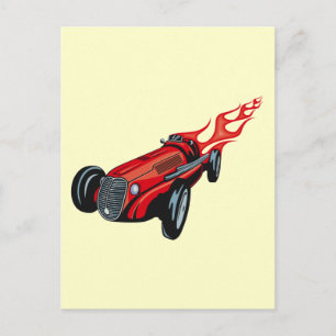 Frisierte Auto Postkarte