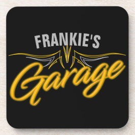 Frisierte Auto Retro Neon Style Biker Custom Garag Getränkeuntersetzer