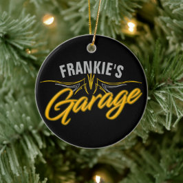 Frisierte Auto Retro Pinstripes Biker Custom Garag Keramik Ornament