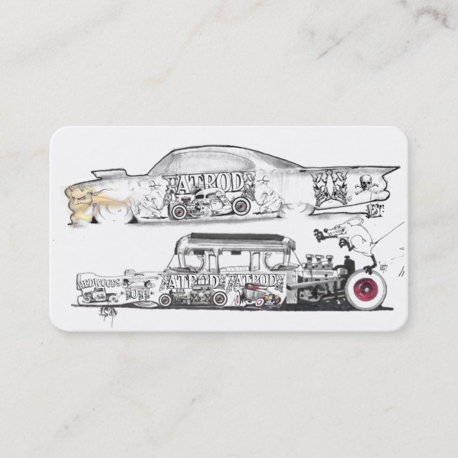 Frisierten Autos und Automobil-Visitenkarten Visitenkarte (Vorderseite)