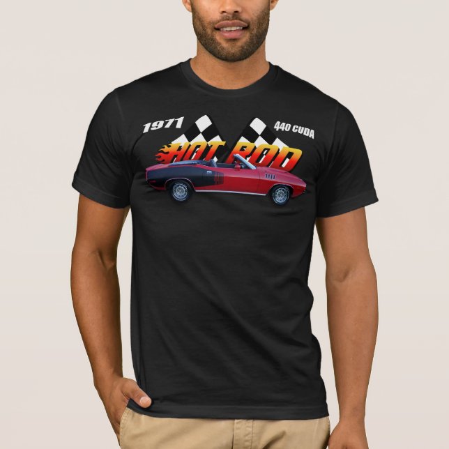 Frisiertes Auto Cuda T-Shirt (Vorderseite)