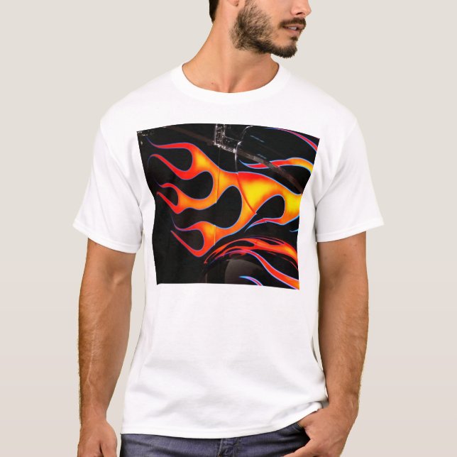 Frisiertes Auto flammt T - Shirt (Vorderseite)
