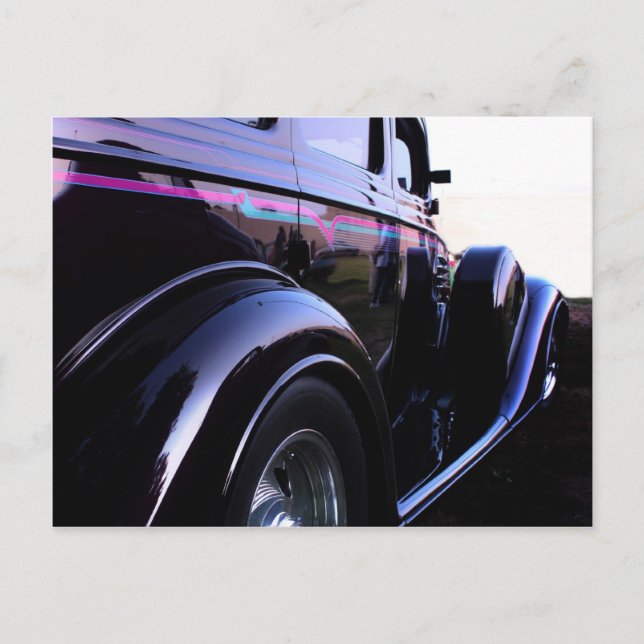 frisiertes Auto Postkarte (Vorderseite)