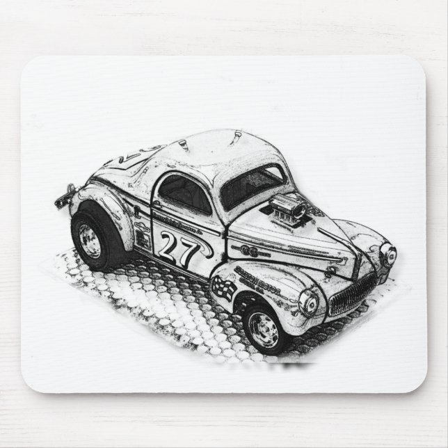 Frisiertes Auto Willy 27 Mousepad (Vorne)