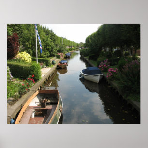 Frisischer Kanal mit Foto Poster Art