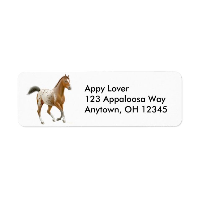 Frisky Appaloosa Horse Label (Vorne)