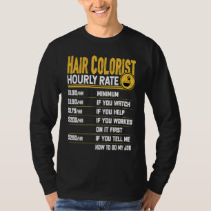 Frisör Friseur Barbier Hairstylist Stunde T-Shirt
