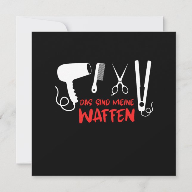 Frisör Friseur Stylust Haartrockner Friseur Salon  Einladung (Vorderseite)