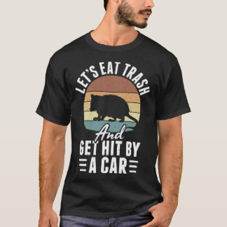 Friss Müll  Straßenkatze Müll Tier Vintage Opossum T-Shirt