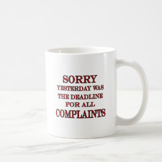 Frist für Beanstandungen Kaffeetasse