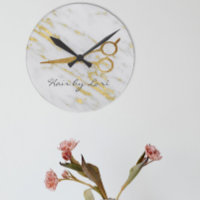 Frisur-Stylist-Goldmarmorschere Personalisiert