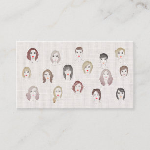 Frisuren Farben Salon Make-up-Stylist Visitenkarte