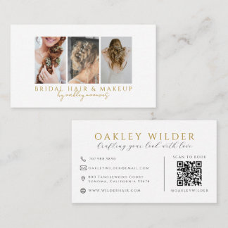 Frisuren-Make-up-Foto-QR-Code Visitenkarte