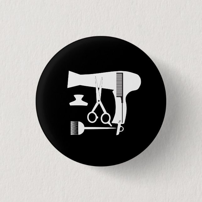 Frisurwerkzeuge Button (Vorderseite)