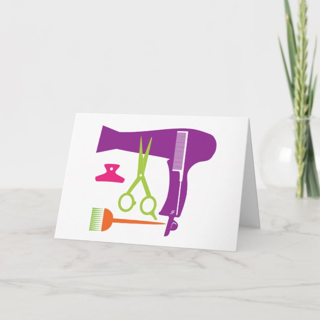 Frisurwerkzeuge Karte (Vorderseite)