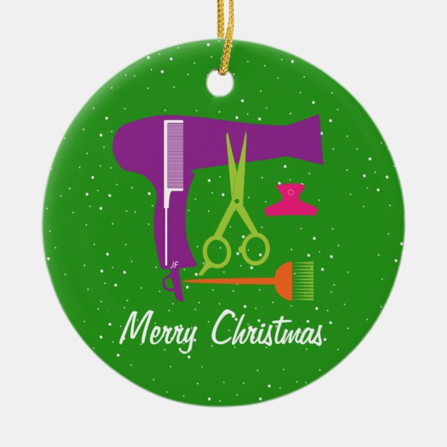 Frisurwerkzeuge Keramikornament (Vorne)