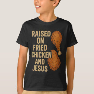 Fritiertes Hühnchen & Jesus Christliches Country-L T-Shirt