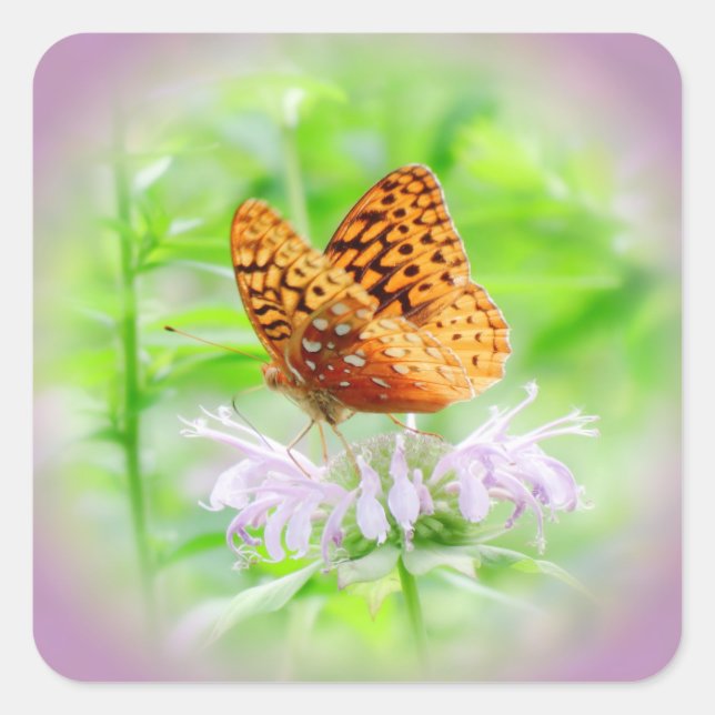 Fritillary Dream - Taglilie Square Sticker (Vorderseite)