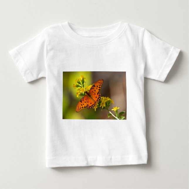 Fritillary Gulf Butterfly Geschenke und Bekleidung Baby T-shirt (Vorderseite)