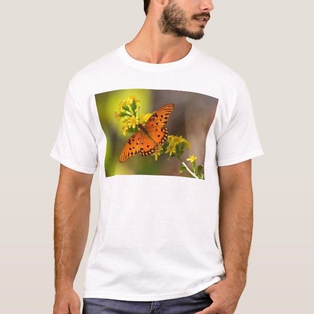 Fritillary Gulf Butterfly Geschenke und Bekleidung T-Shirt (Vorderseite)