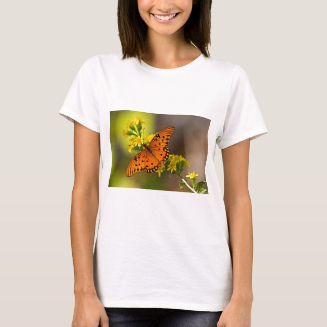 Fritillary Gulf Butterfly Geschenke und Bekleidung T-Shirt (Vorderseite)