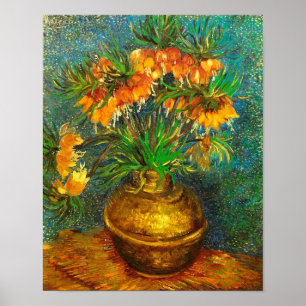 Fritillerien in einer Kupfer Vase Van Gogh Fine Ar Poster