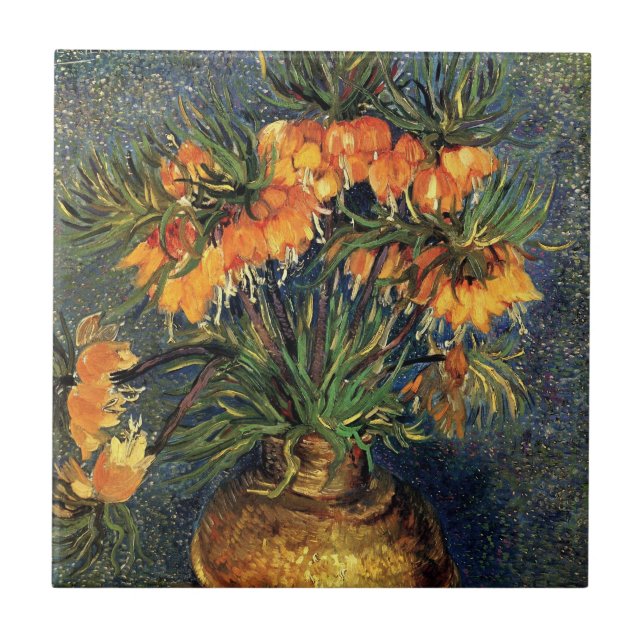 Fritillerien in einer Kupfervase von Vincent van G Fliese (Vorderseite)
