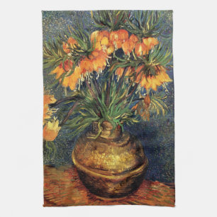 Fritillerien in einer Kupfervase von Vincent van G Geschirrtuch
