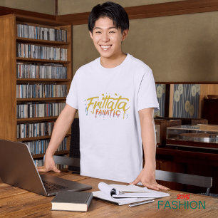 "Frittata Fanatic" Custom Minimalistisch Elegante T-Shirt