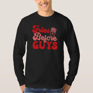 Fritten bevor Typen Süße Liebe Vintage Frauen Männ T-Shirt