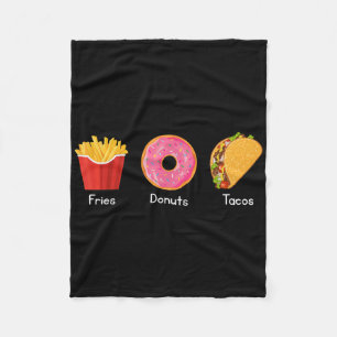 Fritten Donuts Tacos  Fleecedecke