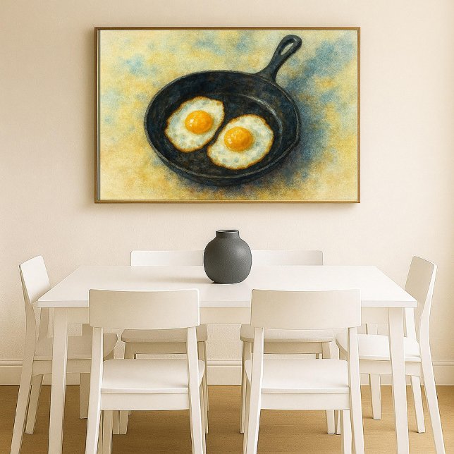 Frittierte Eier Wasserfarben Kunst, Dichtung und M Poster (Von Creator hochgeladen)