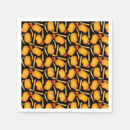 Frittierte Hühnergebisse und Kartoffelfries Serviette