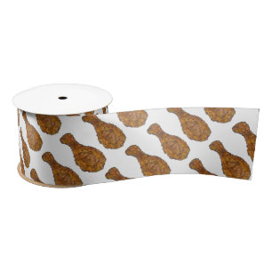 Frittierter Hühnerleg Drumstick Südliches Soul Leb Satinband