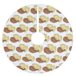 Frittierter Hühnerleg und Waffeln Soul Südliche Kü Polyester Weihnachtsbaumdecke