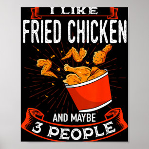 Frittiertes Hühnchen Essen Liebhaber Gericht Resta Poster