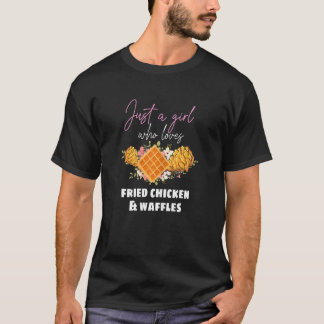 Frittiertes Hühnchen  Hühnchen & Waffeln T-Shirt