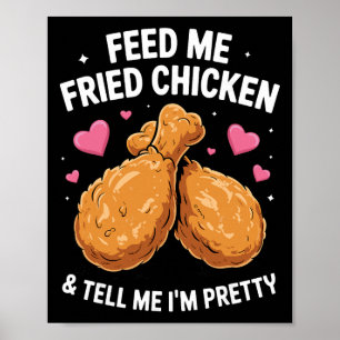 Frittiertes Hühnchen Kunst für Männer Frauen Kinde Poster