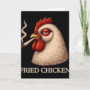 Frittiertes Hühnchen Rauchlokal Lustiger Unkrautli Karte
