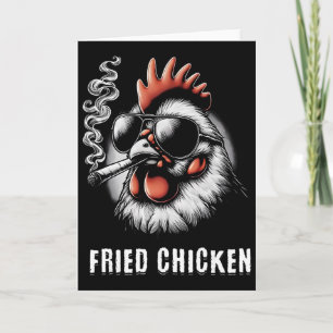 Frittiertes Hühnchen Sungles raucht lustiges Unkra Karte