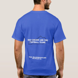 Frittiertes Hühnchen und frittierte Football-Manns T-Shirt