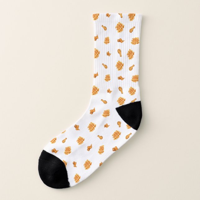 Frittiertes Hühnchen und Waffelmuster Socken (Links - Außen)