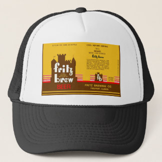 FRITZ BREW CONE TOP BEER CAN DESIGN FREEPORT ILL TRUCKERKAPPE