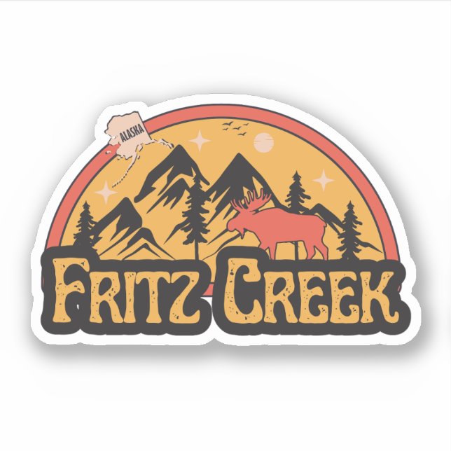 Fritz Creek, Alaska-Aufkleber Aufkleber (Vorderseite)