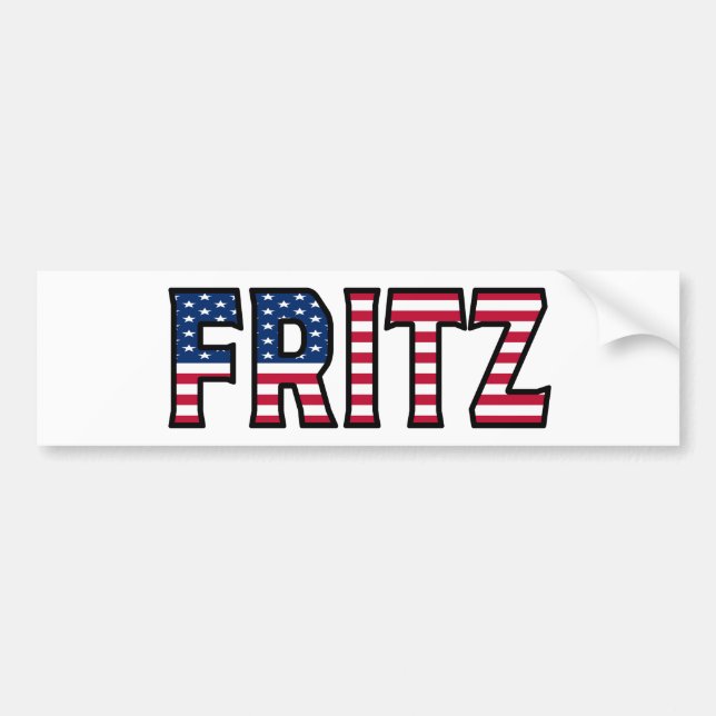 Fritz Name Vorname USA Aufkleber Sticker Auto Autoaufkleber (Vorne)