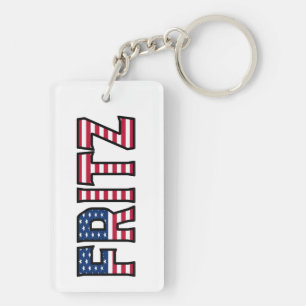 Fritz Name Vorname USA Flagge Anhänger Schlüssel Schlüsselanhänger