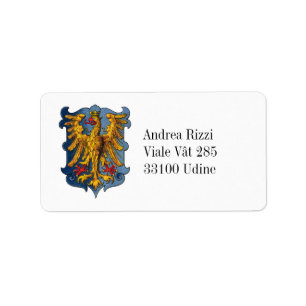 Friuli-Wappen - Adressetikett