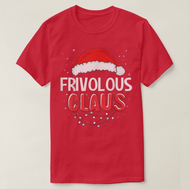 Frivole Weihnachtsmann Weihnachts-Matching-Kostüm T-Shirt (Design vorne)