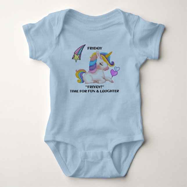 Friyay Fun and Laughter Baby Bodysuit T - Shirt (Vorderseite)