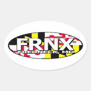 FRNX Maryland Flag Decal Ovaler Aufkleber